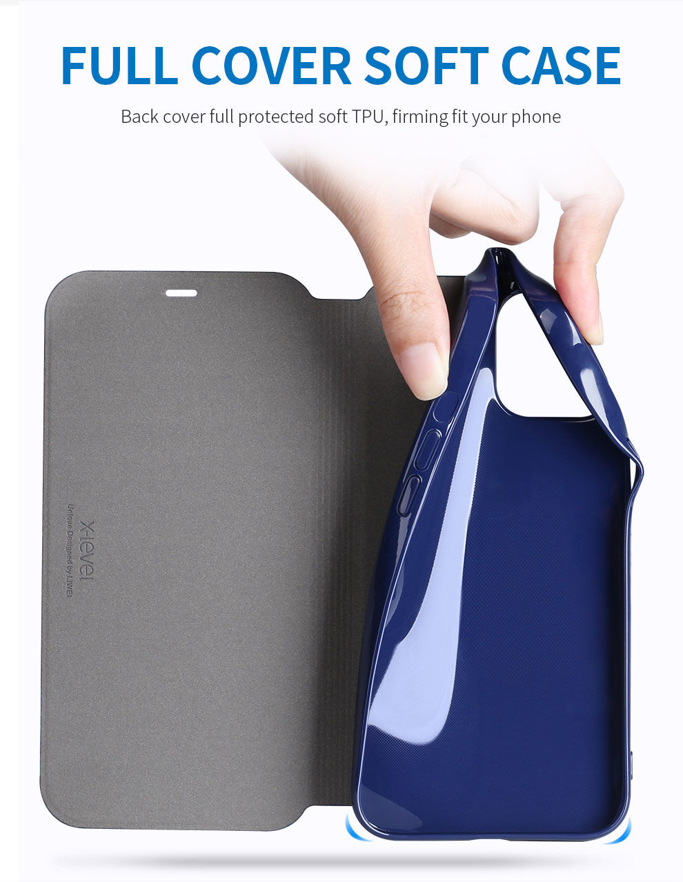 X-Level kožna flip futrola sa stalkom za iPhone 12 mini - zeleno