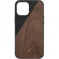 Native Union Clic Wooden drvena maskica za iPhone 12 Pro Max - smeđocrna
