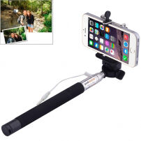 Teleskopski selfie štap / monopod sa žičanim okidačem za iPhone - duljina 101.4cm - crna