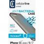 Cellularline Antimicrob antimikrobna maskica od meke plastike za iPhone 7 / 8 / SE (2020/2022) - crni