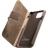 Cellularline Supreme kožna flip futrola za iPhone 12 / 12 Pro - smeđi