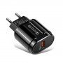 Adapter za brzo punjenje 18W QC 3.0 za stalak za bežično punjenje - crni
