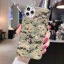 Maskica od meke plastike s maskirnim uzorkom za iPhone 12 mini - zeleni