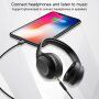 Spojni kabel AUX s konektorima USB-C / lightning 8-pin / 3,5mm jack za iPhone / iPad - 1 m - crni