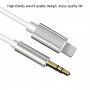 Spojni kabel AUX s konektorima lightning 8-pin / 3,5mm jack za iPhone / iPad - 1 m - bijeli