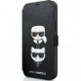 Karl Lagerfeld Saffiano K&C Heads novčanik futrola za iPhone 12 mini - crno