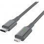 Belkin Boost Charge LED opleteni kabel s USB-C / Lightning konektorima - 1,2m - srebrni