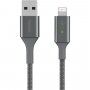 BELKIN Boost Charge LED opleteni kabel za podatke i punjenje s USB-A 2.0 / Lightning za iPhone / iPad / iPod / AirPods - 1,2 m - srebrni