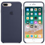 Original silikonska maskica za Apple iPhone 8 Plus / 7 Plus - ponoćno plava