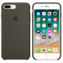 Original kožna futrola za Apple iPhone 8 Plus / 7 Plus - tamno maslinasti