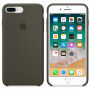 Original kožna futrola za Apple iPhone 8 Plus / 7 Plus - tamno maslinasti
