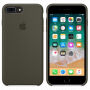 Original kožna futrola za Apple iPhone 8 Plus / 7 Plus - tamno maslinasti