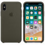 Original Apple kožna futrola za iPhone X / XS - tamno maslinasti