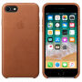 Original kožna futrola za Apple iPhone 8 / 7 - smeđa boja sedla