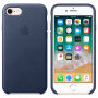 Original kožna futrola za Apple iPhone 8 / 7 - ponoćno plava