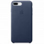 Original kožna futrola za Apple iPhone 8 Plus / 7 Plus - ponoćno plava