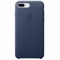 Original kožna futrola za Apple iPhone 8 Plus / 7 Plus - ponoćno plava