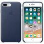 Original kožna futrola za Apple iPhone 8 Plus / 7 Plus - ponoćno plava
