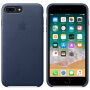 Original kožna futrola za Apple iPhone 8 Plus / 7 Plus - ponoćno plava