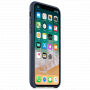 Original kožna futrola za Apple iPhone XS / iPhone X - ponoćno plava