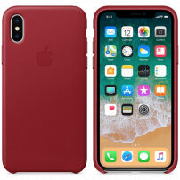 Original kožna futrola za Apple iPhone XS / iPhone X - crvena
