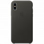 Original Apple kožna futrola za iPhone X / XS - ugljen siva