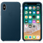 Original kožna futrola za Apple iPhone XS / iPhone X - svemirski plava