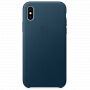 Original kožna futrola za Apple iPhone XS / iPhone X - svemirski plava