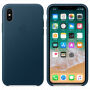 Original kožna futrola za Apple iPhone XS / iPhone X - svemirski plava