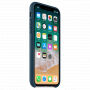 Original kožna futrola za Apple iPhone XS / iPhone X - svemirski plava