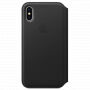 Original kožna futrola Folio za Apple iPhone XS / iPhone X - crna