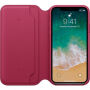 Original kožna futrola Folio za Apple iPhone XS / iPhone X - malina