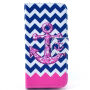 Futrola s magnetskim klipom za Apple iPhone 5C - Zig - zag uzorak sa sidrom