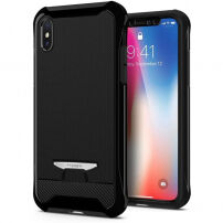 Spigen Signature zaštitna maskica od plastike i polikarbonata za Apple iPhone XS / iPhone X - crna