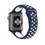 Silikonski remen za Apple Watch 42mm / 41mm / 40mm / 38mm - plava-bijela
