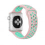 Silikonski remen za Apple Watch 42mm / 41mm / 40mm / 38mm - ružičasta-tirkiz