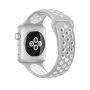 Silikonski remen za Apple Watch 42mm / 41mm / 40mm / 38mm - siva-bijela