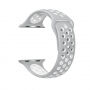 Silikonski remen za Apple Watch 42mm / 41mm / 40mm / 38mm - siva-bijela
