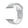 Silikonski remen za Apple Watch 42mm / 41mm / 40mm / 38mm - siva-bijela