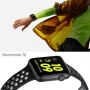 Silikonski remen za Apple Watch 42mm / 41mm / 40mm / 38mm - siva-bijela