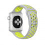 Silikonski remen za Apple Watch 42mm / 41mm / 40mm / 38mm - siva-žuta