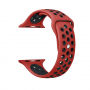 Silikonski remen za Apple Watch 42mm / 41mm / 40mm / 38mm - crvena-crna