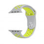 Silikonski remen za Apple Watch 42mm / 41mm / 40mm / 38mm - siva-žuta