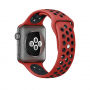 Silikonski remen za Apple Watch 42mm / 41mm / 40mm / 38mm - crvena-crna