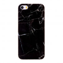 Zaštitna plastična maska za iPhone 5 / 5S / SE (2016) - crna mramor