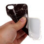 Zaštitna plastična maska za iPhone 5 / 5S / SE (2016) - crna mramor