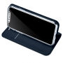 DUX DUCIS futrola s postoljem i pretincem za dokumente za Apple iPhone XS / iPhone X - Tamnoplava boja