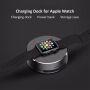 3u1 Powerbank, držač za punjenje i zaštitna futrola za kabel za Apple Watch - 1 500 mAh - crna