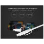 MCDODO USB kabel s Lightning / micro USB / USB-C kontektorima za Apple iPhone - 1m - bijela
