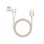MCDODO USB kabel s dvama Lightning konektorima za Apple iPhone - 1m - zlatna
